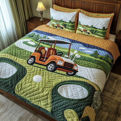 Fairway Rider 3-Piece Quilted Bedding Set GFTOTP8204