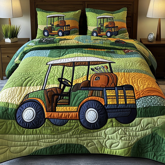 Fairway Rider 3-Piece Quilted Bedding Set GFTOTP8208