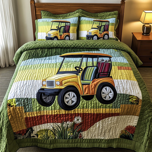 Fairway Rider 3-Piece Quilted Bedding Set GFTOTP8209