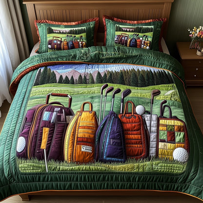 In the Golf Bag 3-Piece Quilted Bedding Set GFTOTP8215
