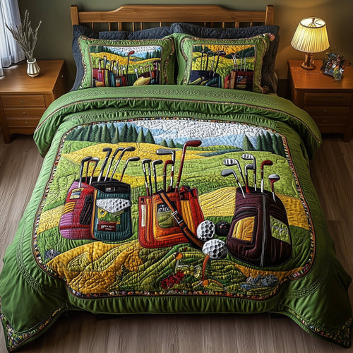 In the Golf Bag 3-Piece Quilted Bedding Set GFTOTP8216