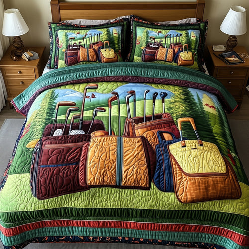 In the Golf Bag 3-Piece Quilted Bedding Set GFTOTP8220