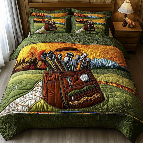 In the Golf Bag 3-Piece Quilted Bedding Set GFTOTP8225
