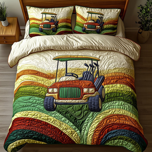 Fairway Rider 3-Piece Quilted Bedding Set GFTOTP8229