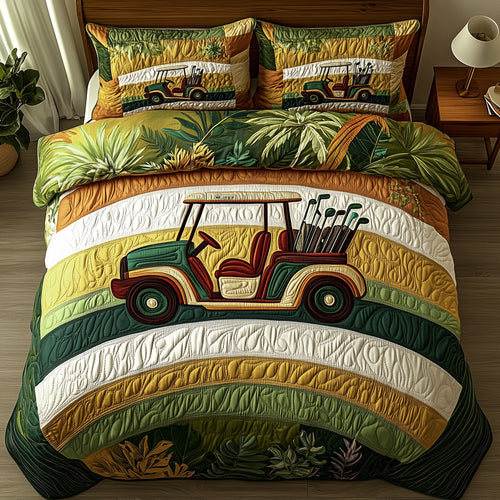 Fairway Rider 3-Piece Quilted Bedding Set GFTOTP8230