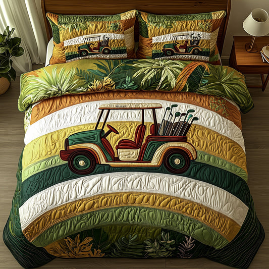 Fairway Rider 3-Piece Quilted Bedding Set GFTOTP8230