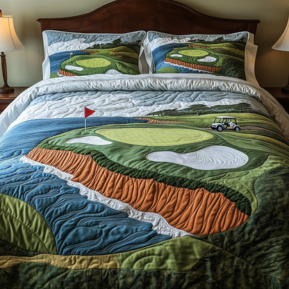 Coastal Fairway Retreat 3-Piece Quilted Bedding Set GFTOTP8233