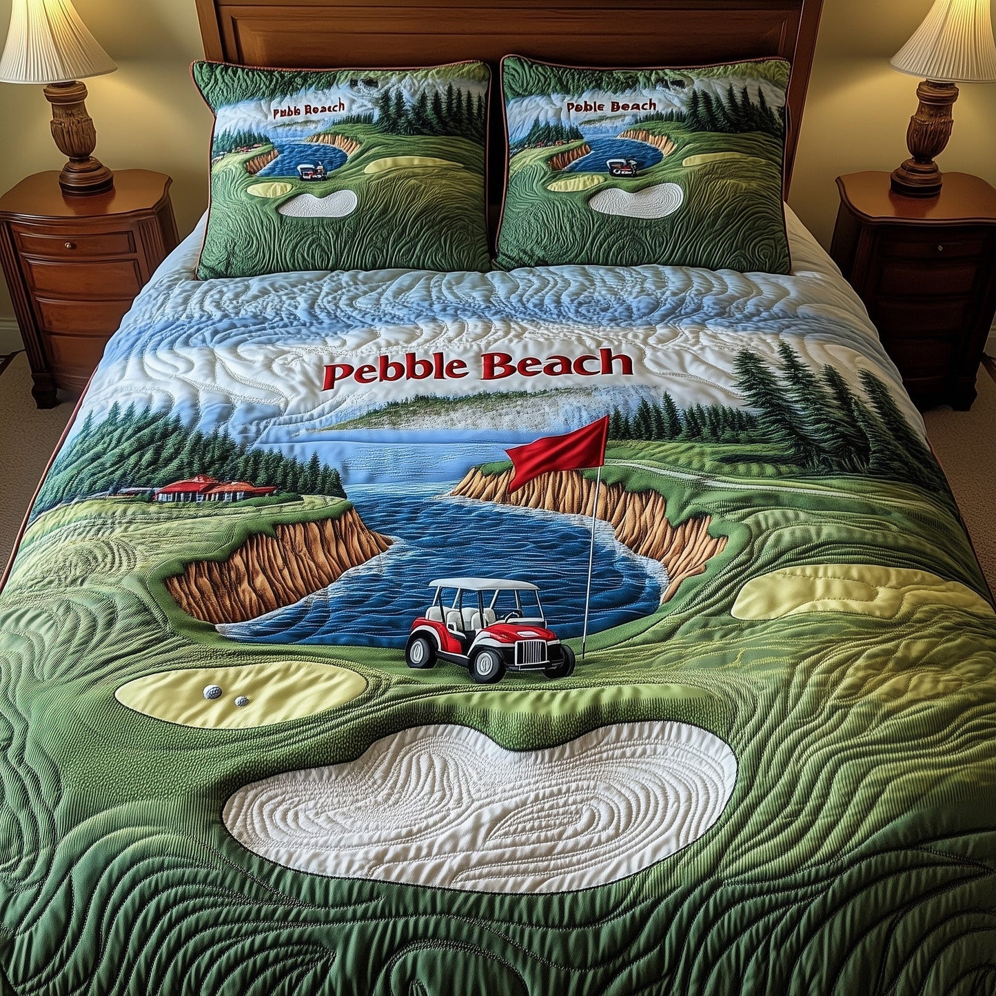 Coastal Fairway Retreat 3-Piece Quilted Bedding Set GFTOTP8236