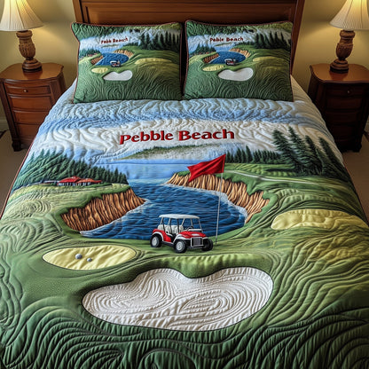 Coastal Fairway Retreat 3-Piece Quilted Bedding Set GFTOTP8236