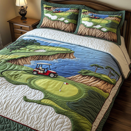 Coastal Fairway Retreat 3-Piece Quilted Bedding Set GFTOTP8238