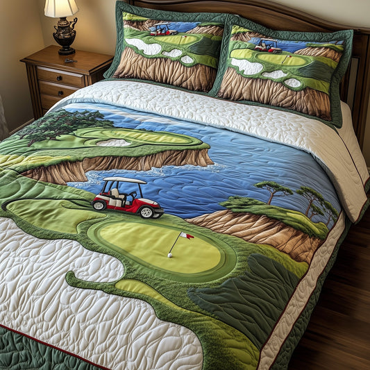 Coastal Fairway Retreat 3-Piece Quilted Bedding Set GFTOTP8238