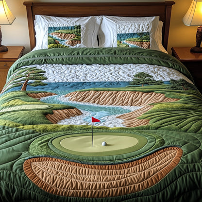 Coastal Fairway Retreat 3-Piece Quilted Bedding Set GFTOTP8239