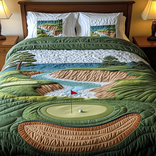 Coastal Fairway Retreat 3-Piece Quilted Bedding Set GFTOTP8239