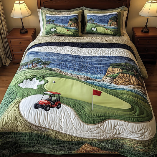 Coastal Fairway Retreat 3-Piece Quilted Bedding Set GFTOTP8240