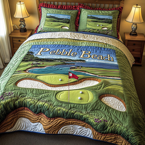 Coastal Fairway Retreat 3-Piece Quilted Bedding Set GFTOTP8242