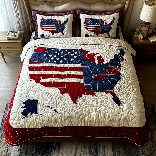 4th of July 3-Piece Quilted Bedding Set GFTOTP8243