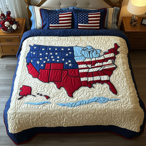4th of July 3-Piece Quilted Bedding Set GFTOTP8244