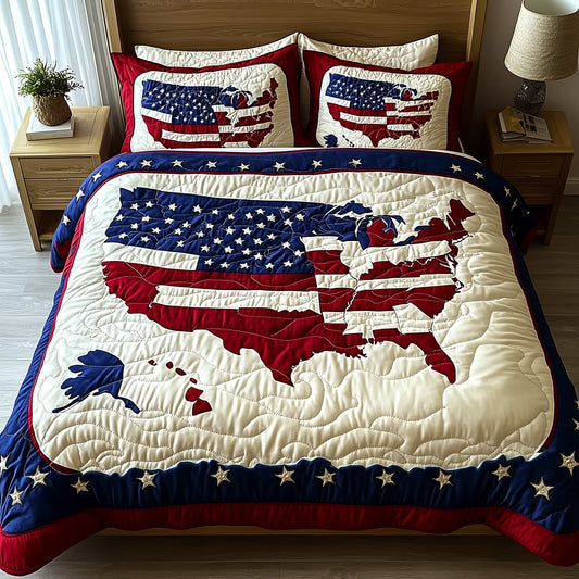 4th of July 3-Piece Quilted Bedding Set GFTOTP8246