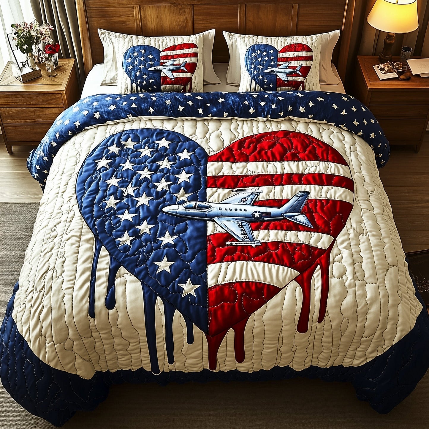 4th of July 3-Piece Quilted Bedding Set GFTOTP8252