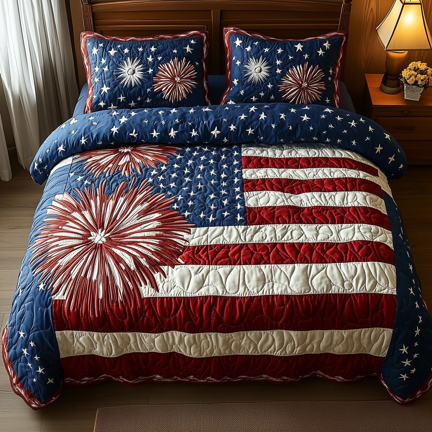 4th of July 3-Piece Quilted Bedding Set GFTOTP8256