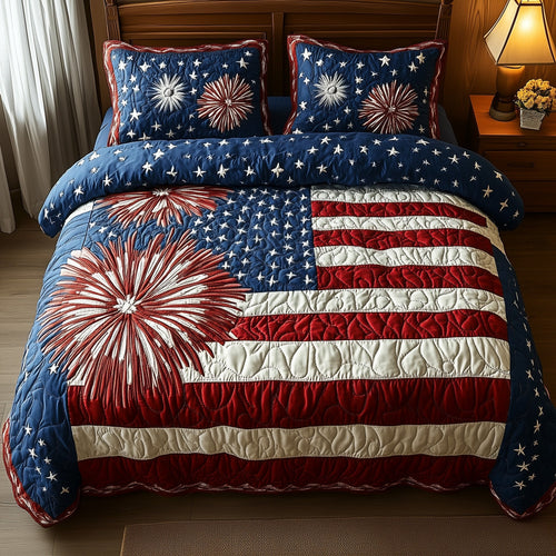 4th of July 3-Piece Quilted Bedding Set GFTOTP8256