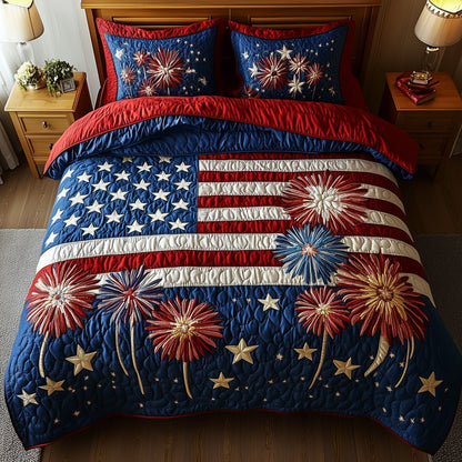 4th of July 3-Piece Quilted Bedding Set GFTOTP8257