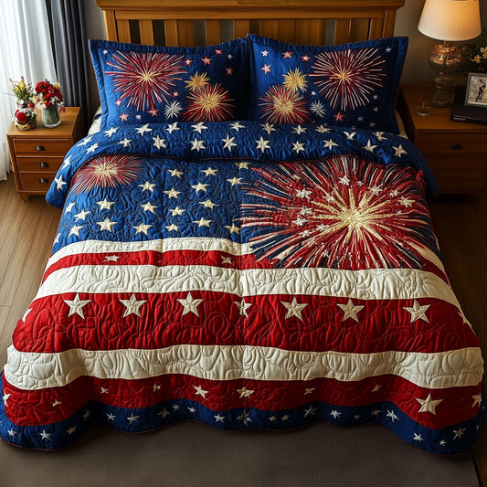 4th of July 3-Piece Quilted Bedding Set GFTOTP8258