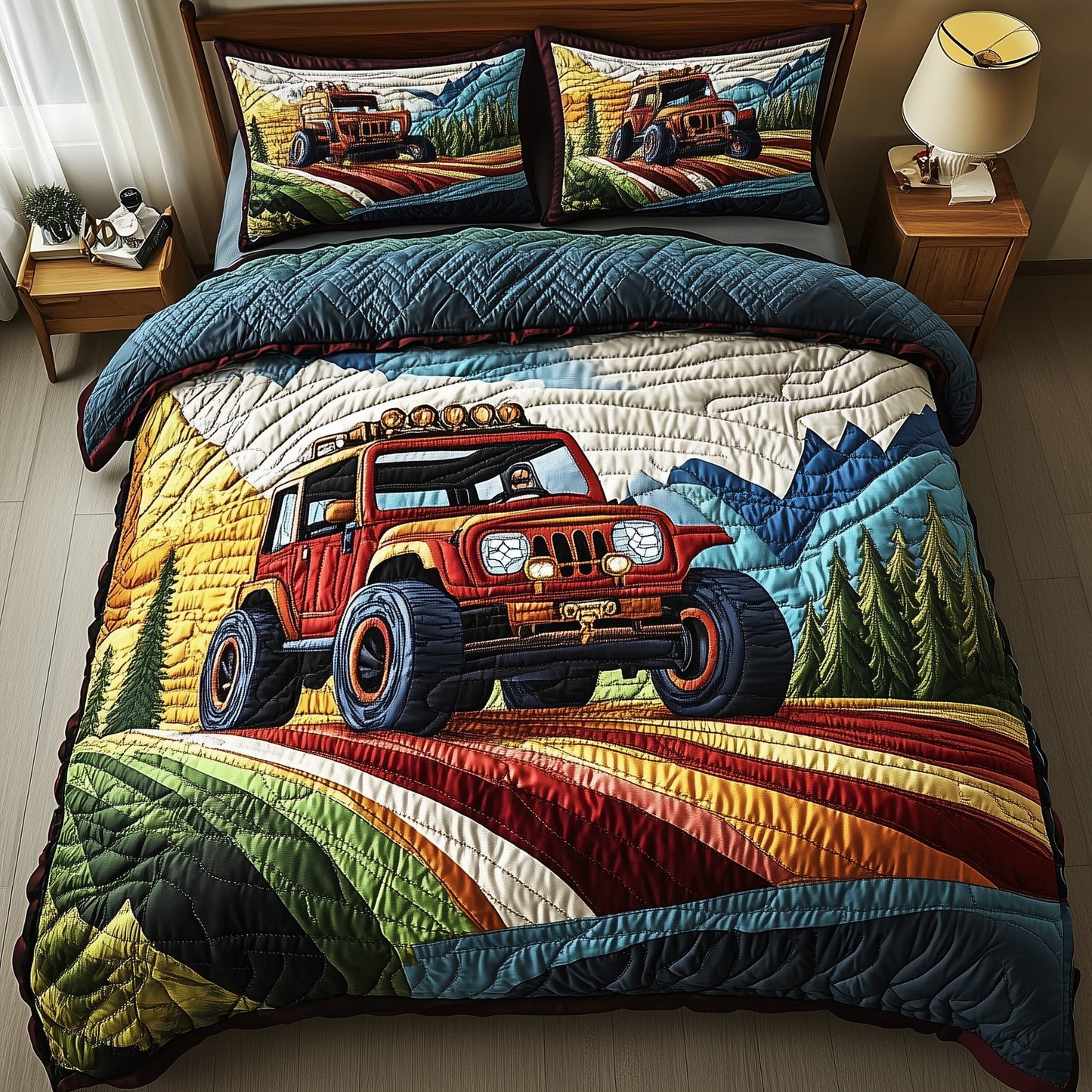 OffRoad Legends 3-Piece Quilted Bedding Set GFTOTP8282