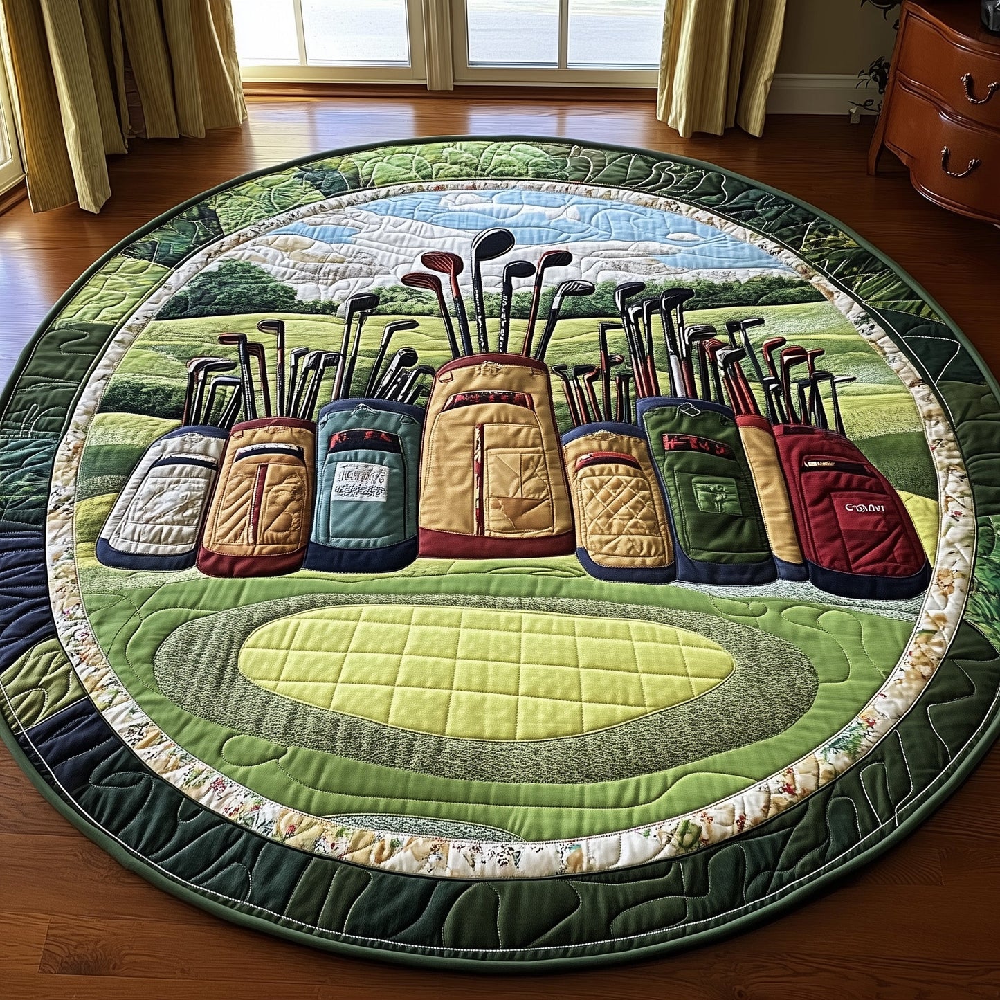 In the Golf Bag Quilted Round Mat GFTOTP8317