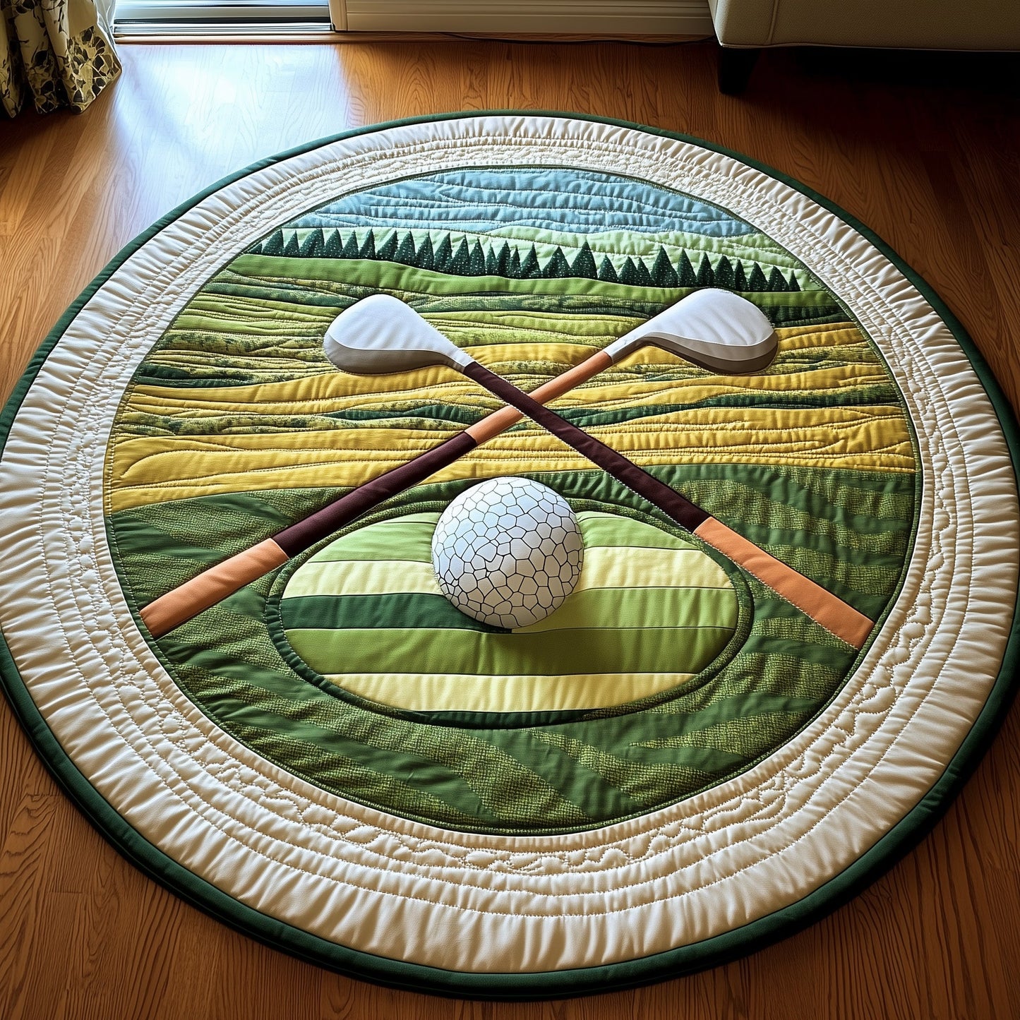 Greenside Glow Quilted Round Mat GFTOTP8318