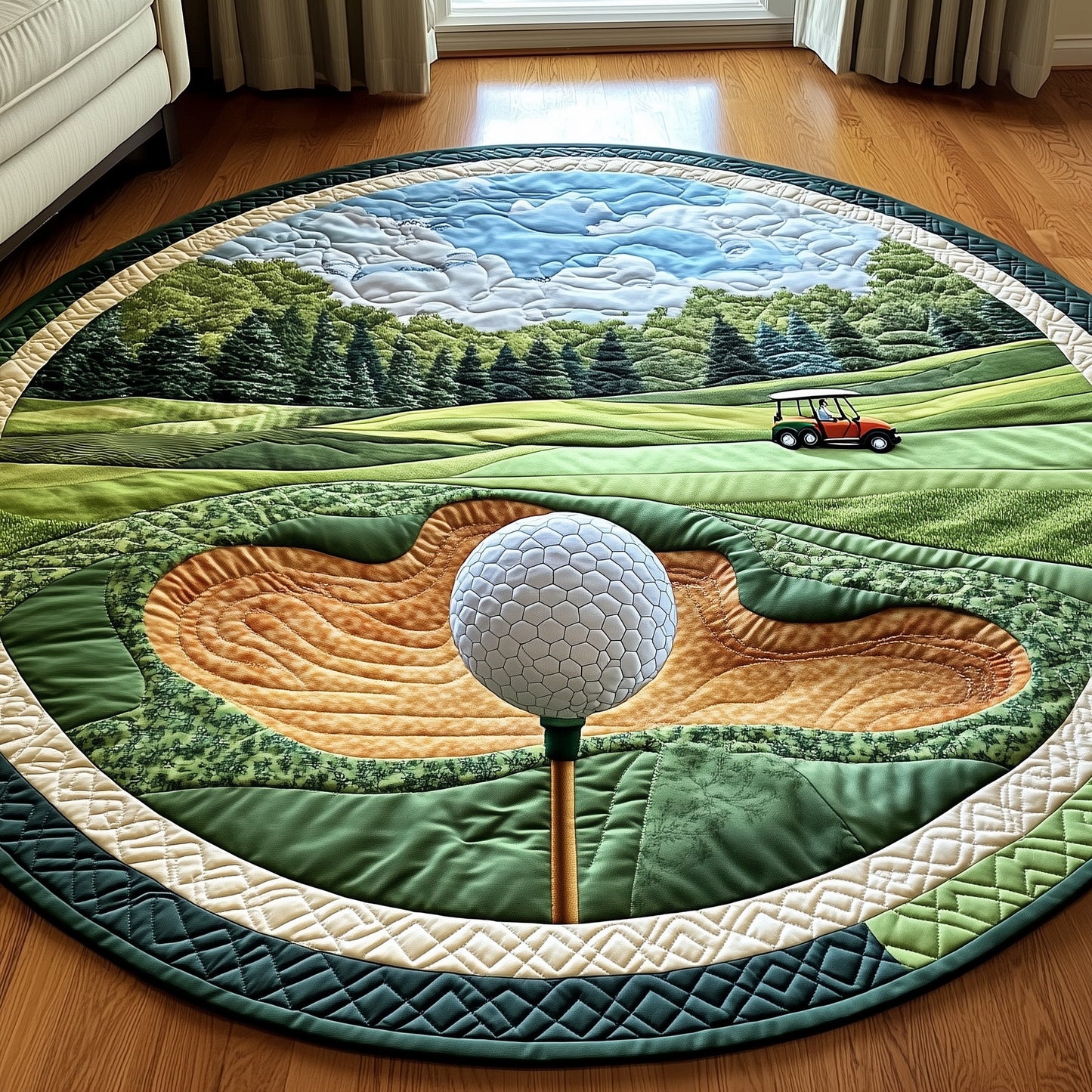 Greenside Glow Quilted Round Mat GFTOTP8320