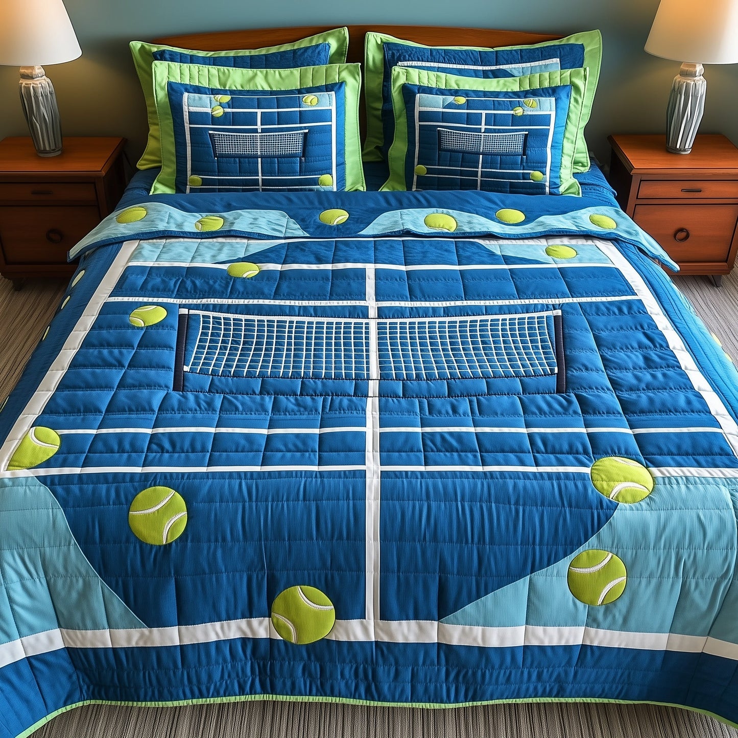 The Grand Slam 3-Piece Quilted Bedding Set GFTOTP8356