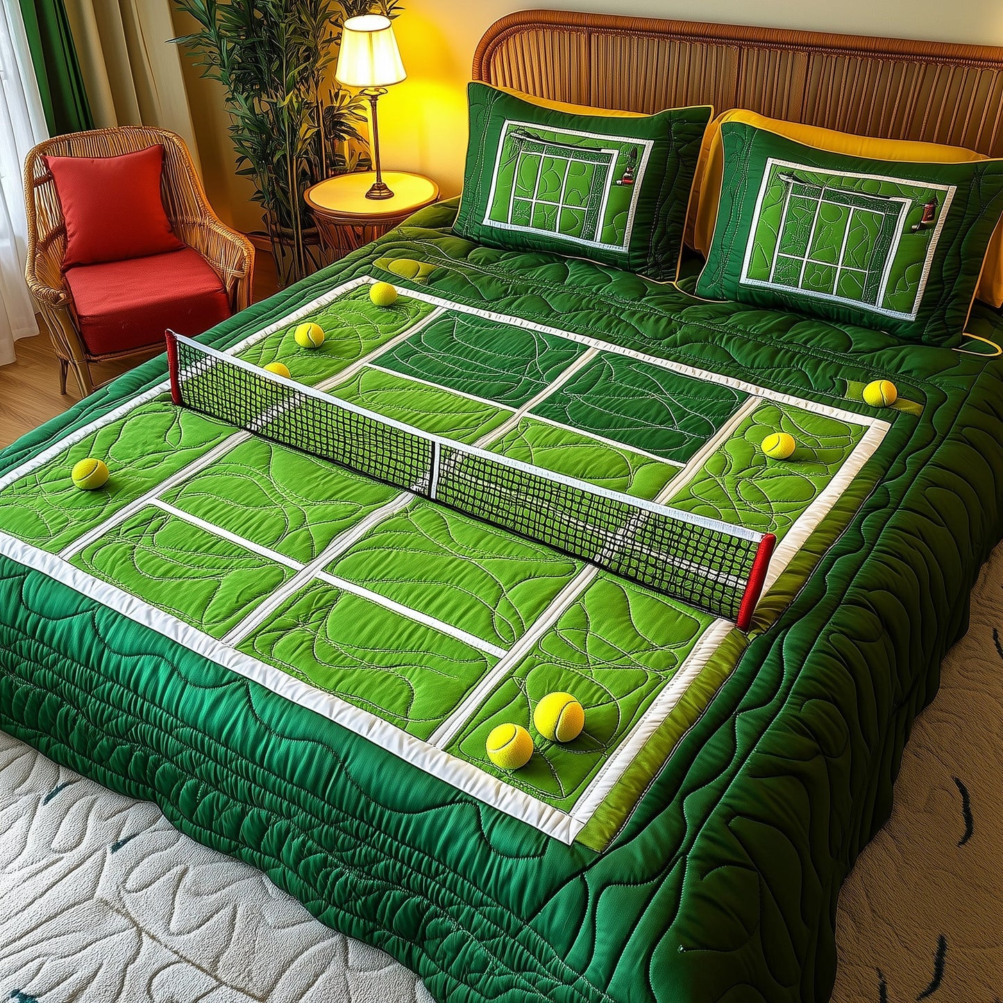 The Grand Slam 3-Piece Quilted Bedding Set GFTOTP8358