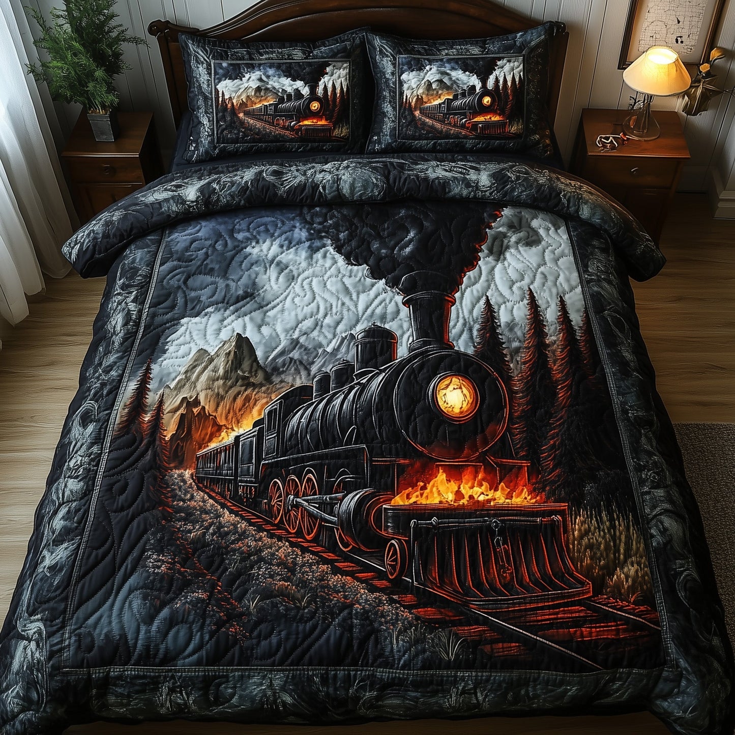 Gothic Steamline 3-Piece Quilted Bedding Set GFTOTP8378