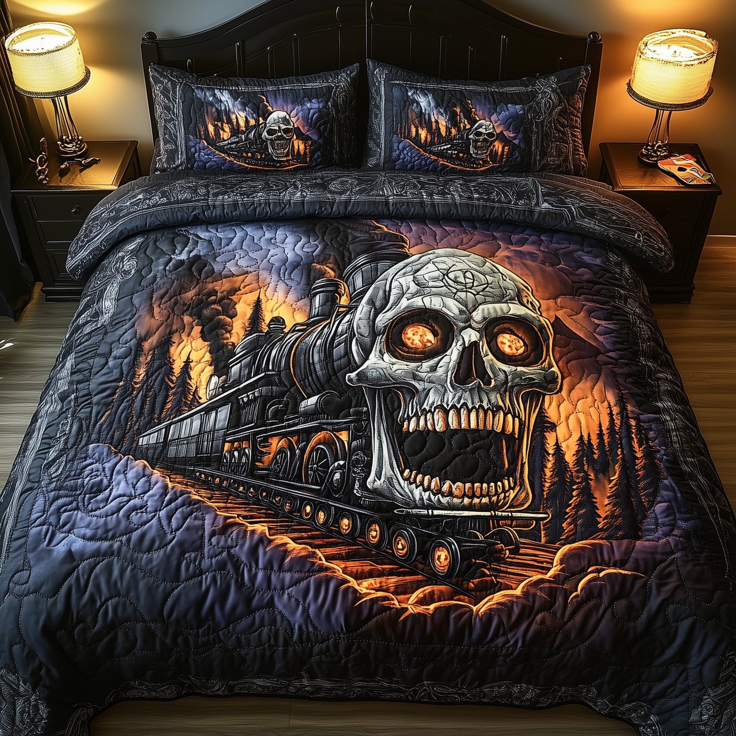 Gothic Steamline 3-Piece Quilted Bedding Set GFTOTP8381