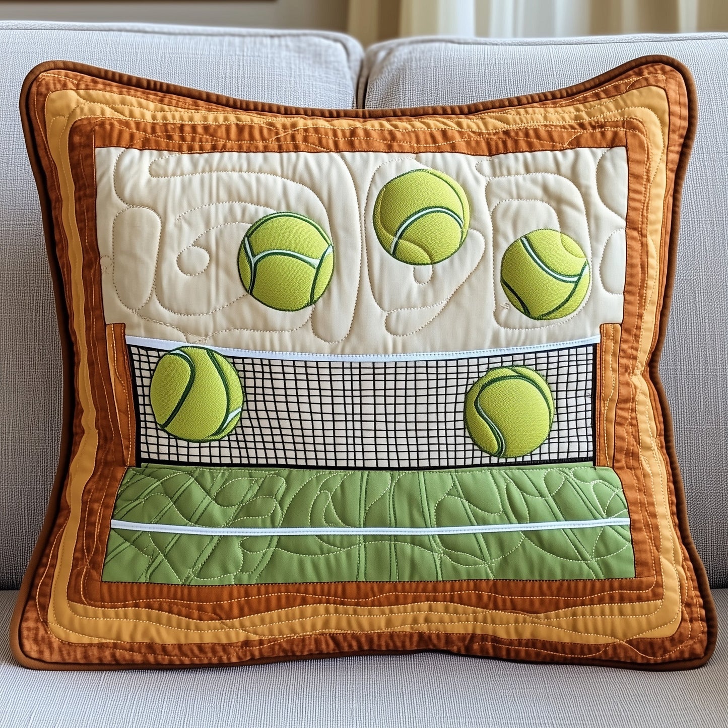 Tennis Time Quilted Pillow Case GFTOTP8427