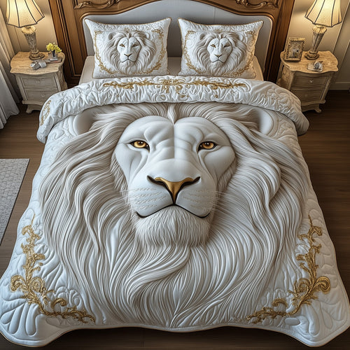 Majestic Lion 3-Piece Quilted Bedding Set GFTOTP8449