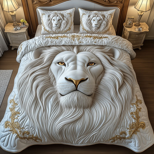 Majestic Lion 3-Piece Quilted Bedding Set GFTOTP8449