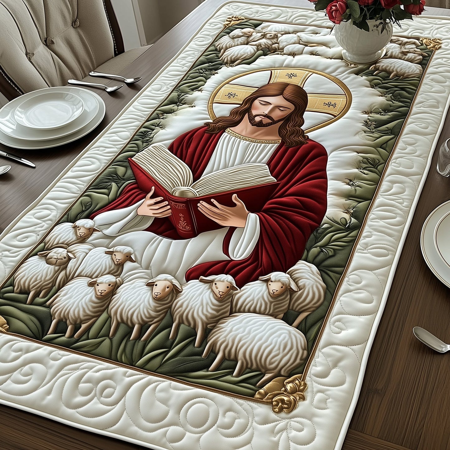 Divine Grace Quilted Table Runner GFTOTP8558