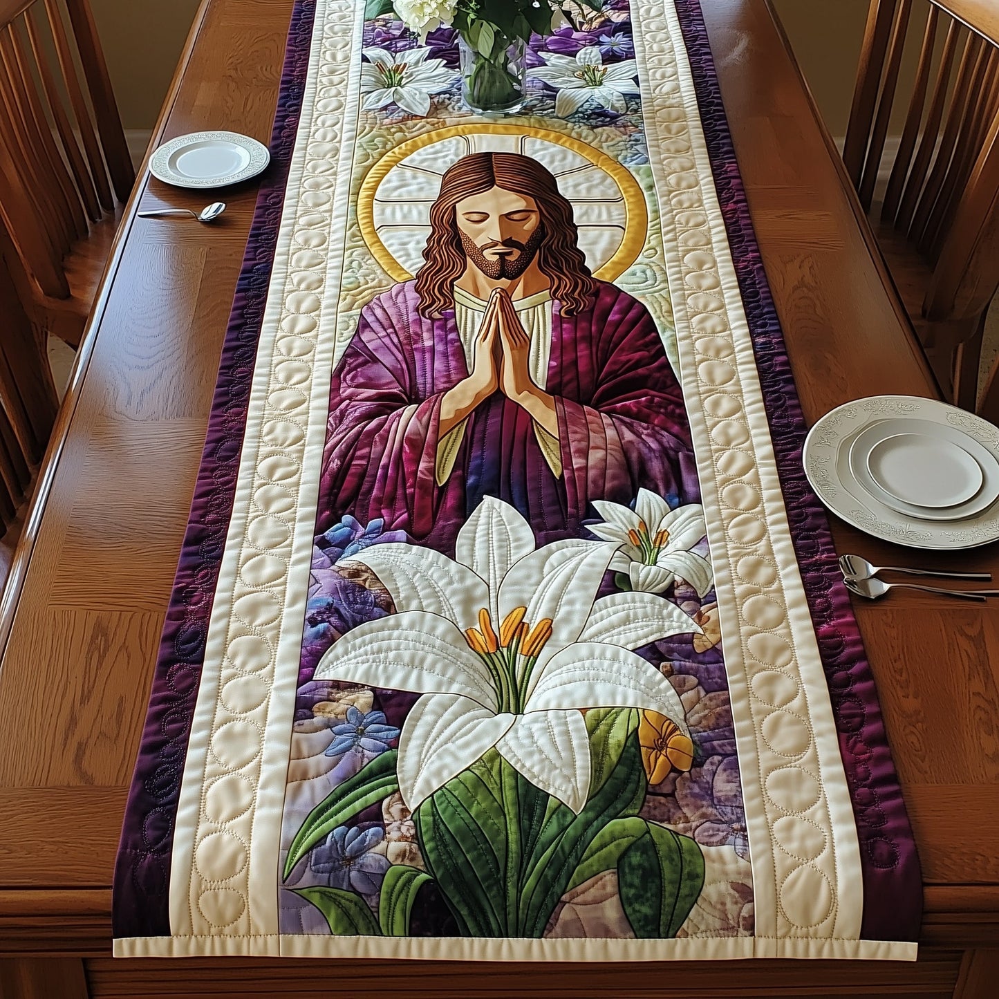 Divine Grace Quilted Table Runner GFTOTP8562