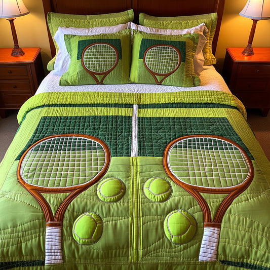 Tennis Time 3-Piece Quilted Bedding Set GFTOTP8590