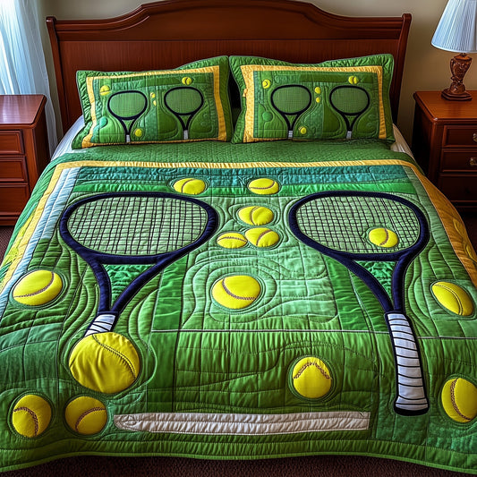 Tennis Time 3-Piece Quilted Bedding Set GFTOTP8591