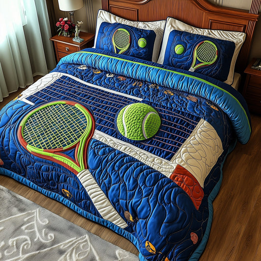 Tennis Time 3-Piece Quilted Bedding Set GFTOTP8592