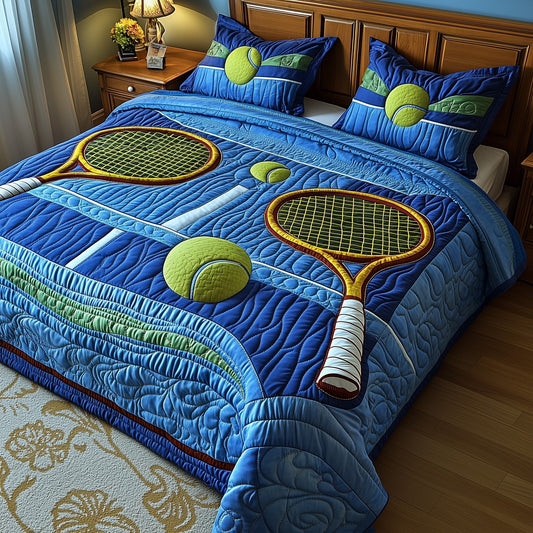 Tennis Time 3-Piece Quilted Bedding Set GFTOTP8593