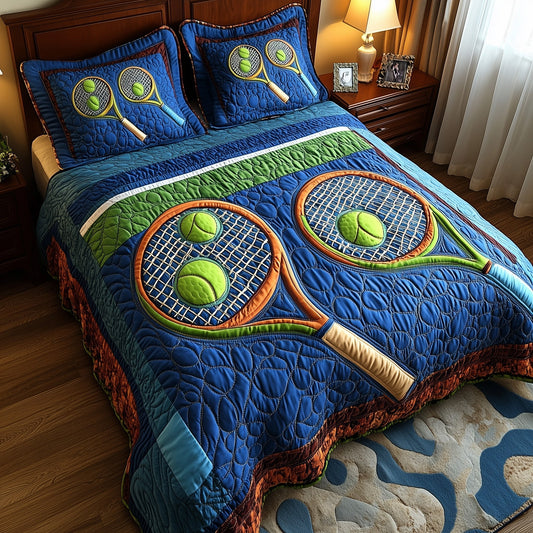 Tennis Time 3-Piece Quilted Bedding Set GFTOTP8594