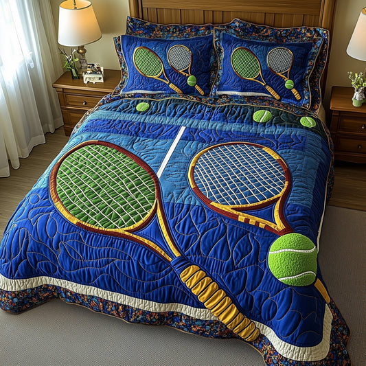 Tennis Time 3-Piece Quilted Bedding Set GFTOTP8595