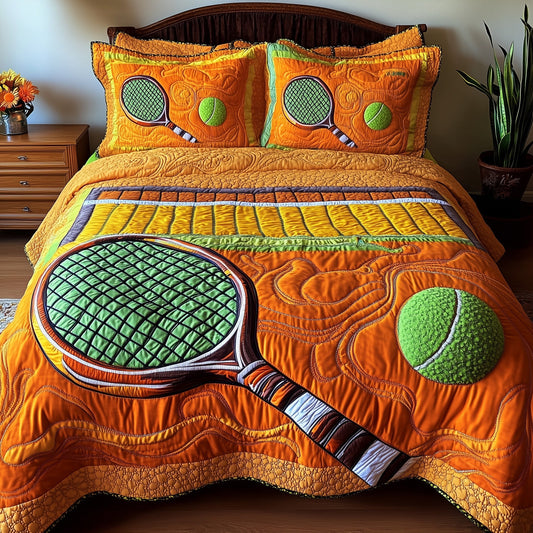 Tennis Time 3-Piece Quilted Bedding Set GFTOTP8599