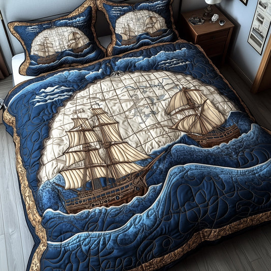 Ocean Breeze 3-Piece Quilted Bedding Set GFTOTP8643