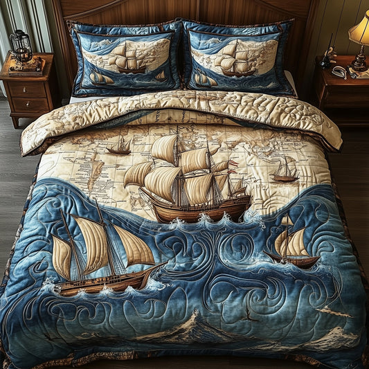 Ocean Breeze 3-Piece Quilted Bedding Set GFTOTP8644