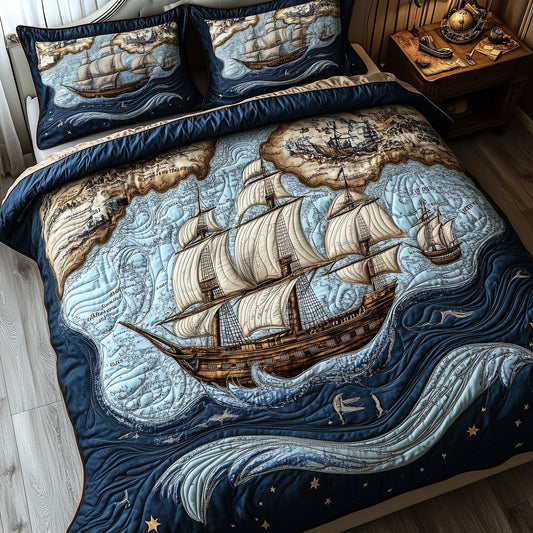 Ocean Breeze 3-Piece Quilted Bedding Set GFTOTP8645